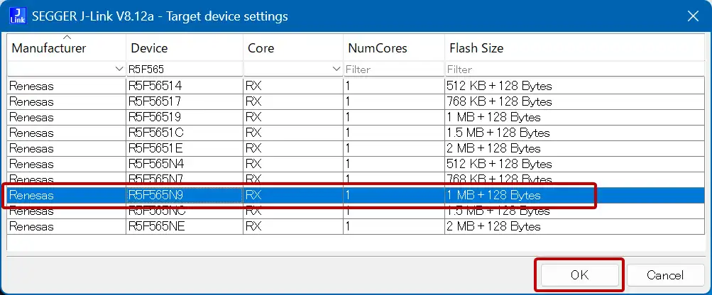 Select RX65N