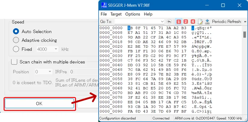 Debug clock setup